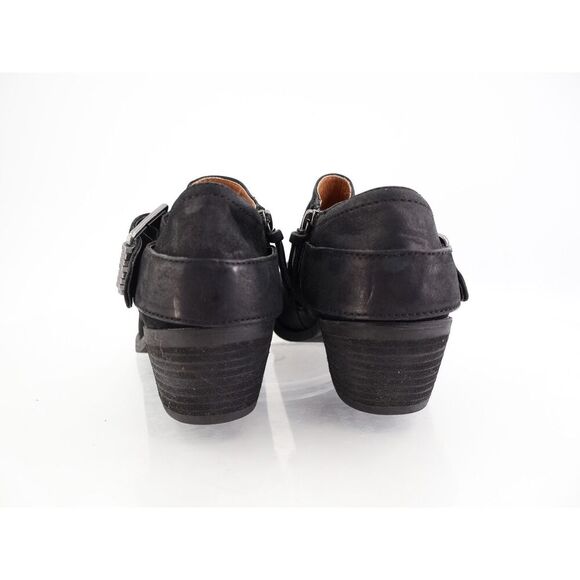 Sofft Buckle Strap Black Leather Boots Alvie Ankle Bootie Size 7 M Western - Picture 12 of 12